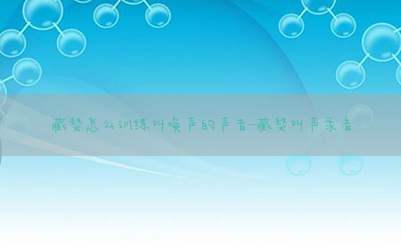 藏獒怎么训练叫唤声的声音-藏獒叫声录音