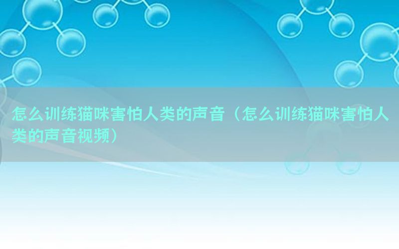 怎么训练猫咪害怕人类的声音（怎么训练猫咪害怕人类的声音视频）