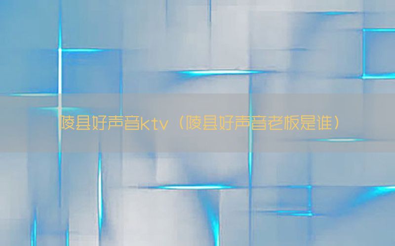 陵县好声音ktv（陵县好声音老板是谁）