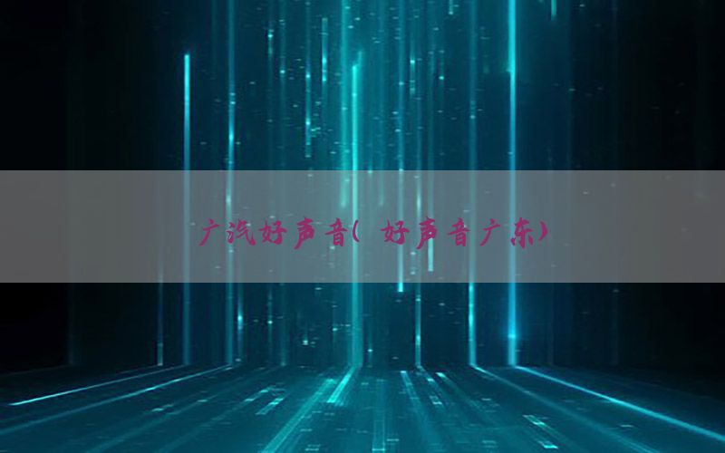 广汽好声音（好声音广东）